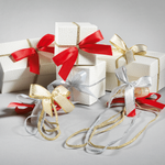 Ready-to-use ribbons red/gold 20 cm, 100 pcs - 3