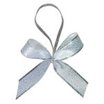 Ready-to-use ribbons silver 20 cm, 100 pcs - 0