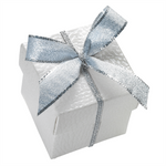 Fertigschleifen silber 20 cm, 100 Stück - 1