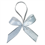 Fertigschleifen silber 20 cm, 100 Stück - 0
