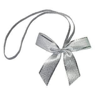 Ready-to-use ribbons silver 40 cm, 100 pcs