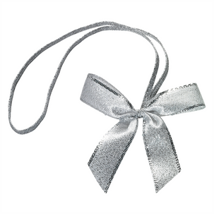 Fertigschleifen silber 40 cm, 100 Stück