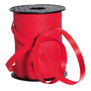 Poly-Geschenkband "Glimmer", rot, 10 mm, 100 m