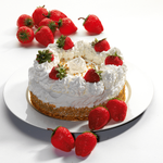 Strawberry cream cake food replica 20 cm Ø - 4