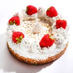 Strawberry cream cake food replica 20 cm Ø - 0