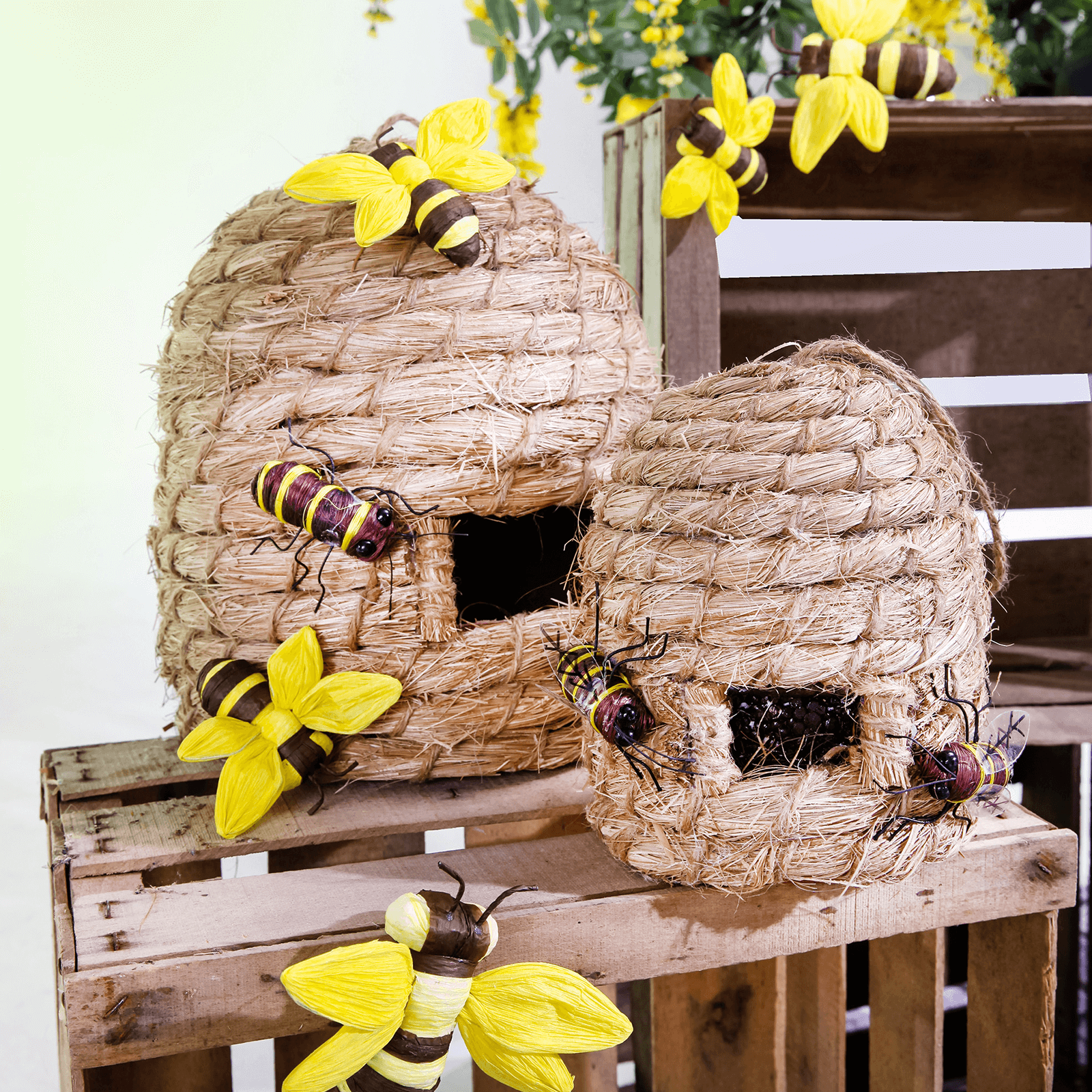 Deko Bienen 26 cm, 3 Stück - 4 Deko Bienen 26 cm, 3 Stück - 4