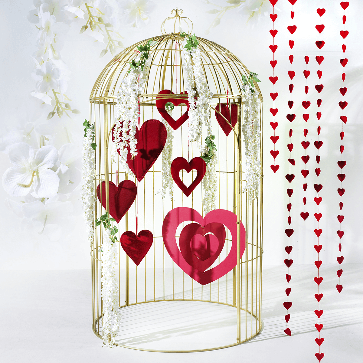 XXL Hearts hanger Ø 85 cm, flame retardant - 4 XXL Hearts hanger Ø 85 cm, flame retardant - 4