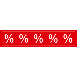 Transparent sticker "percentage sign"