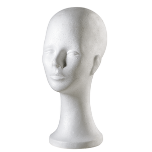 Decorative head made of polystyrene, height 35 cm