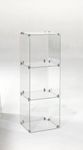 DIY cube showcase made of glass, with back walls, height 124 cm - 0