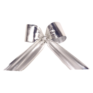 Dekoschleife für Aussen silber 80 cm, B1