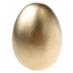 Decorative Easter egg metallic gold 26 cm - 0