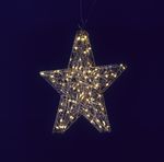 LED light star, silver Ø 38 cm - 1