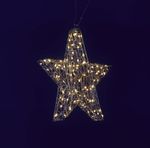 Esquema de estrella LED, plata Ø 38 cm - 0