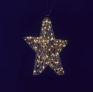 LED light star, silver Ø 38 cm