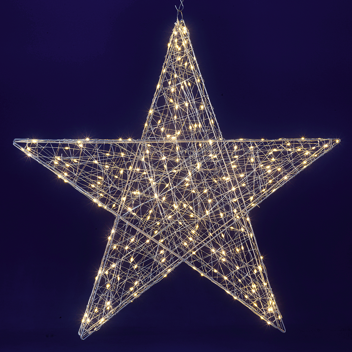 Etoile lumineuse LED, argentée Ø 58 cm - 0 Etoile lumineuse LED, argentée Ø 58 cm - 0