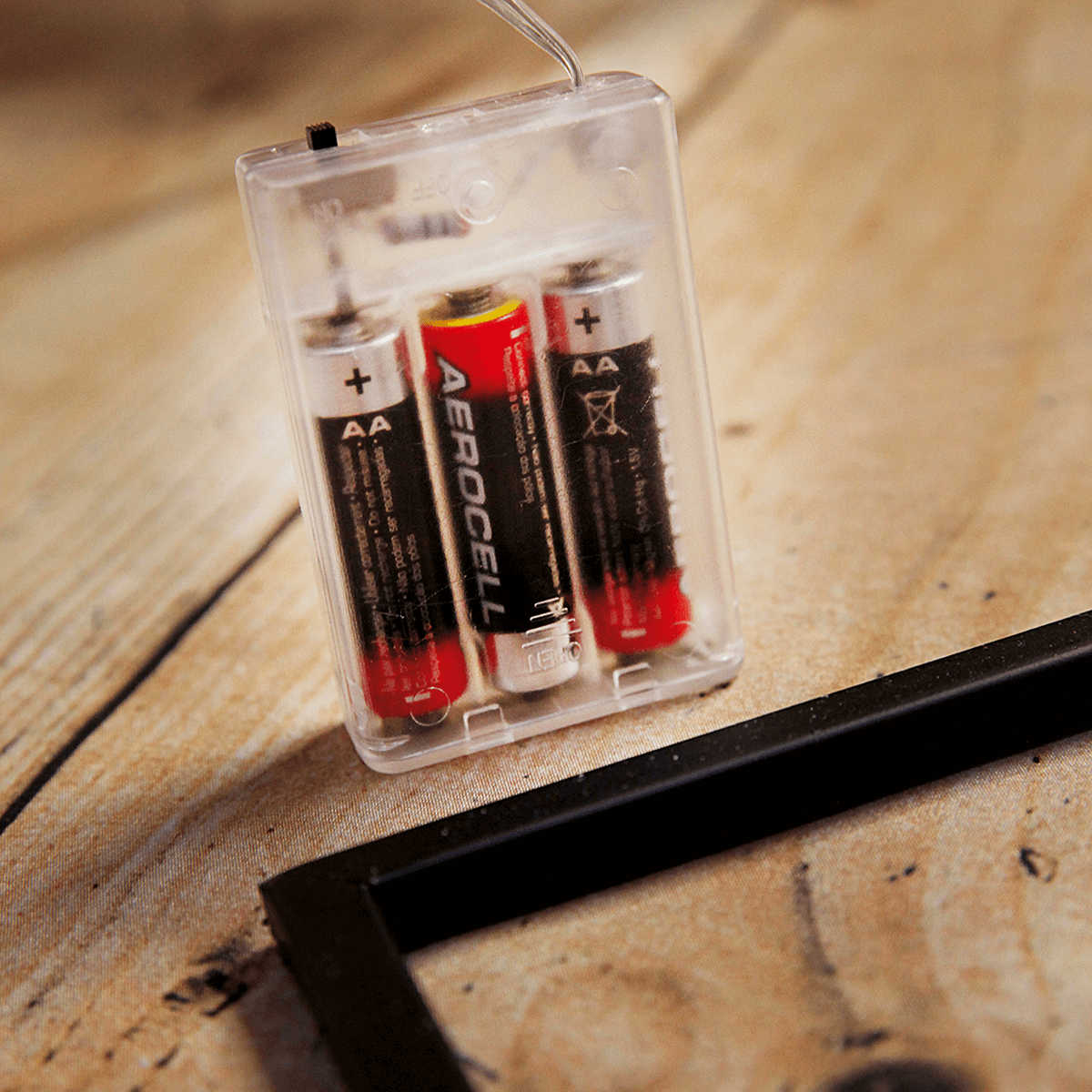 Chaîne lumineuse à fil à LED sur pile pour l’int., 50 LED, 5 m - 3