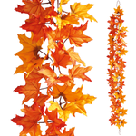 Künstliche Ahorn-Blätterranke 180 cm orange - 0