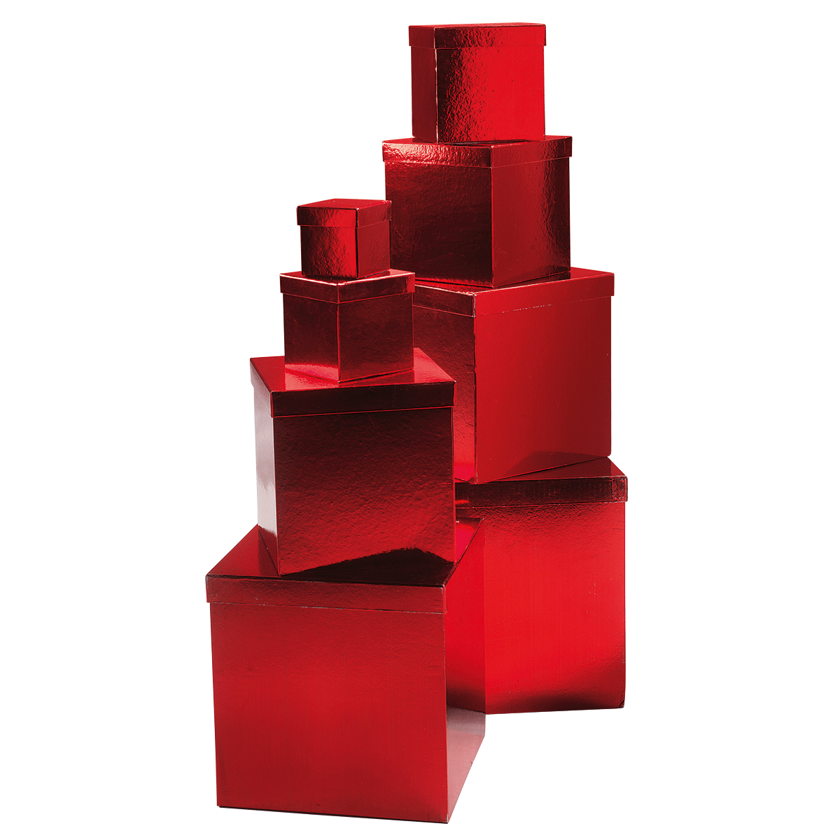 Geschenkkartonage Majestic Metallic, rot, 8tlg. - 1 Geschenkkartonage Majestic Metallic, rot, 8tlg. - 1