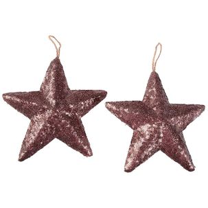 Estrella con lentejuelas Ø 22 cm, 2 piezas, nougat