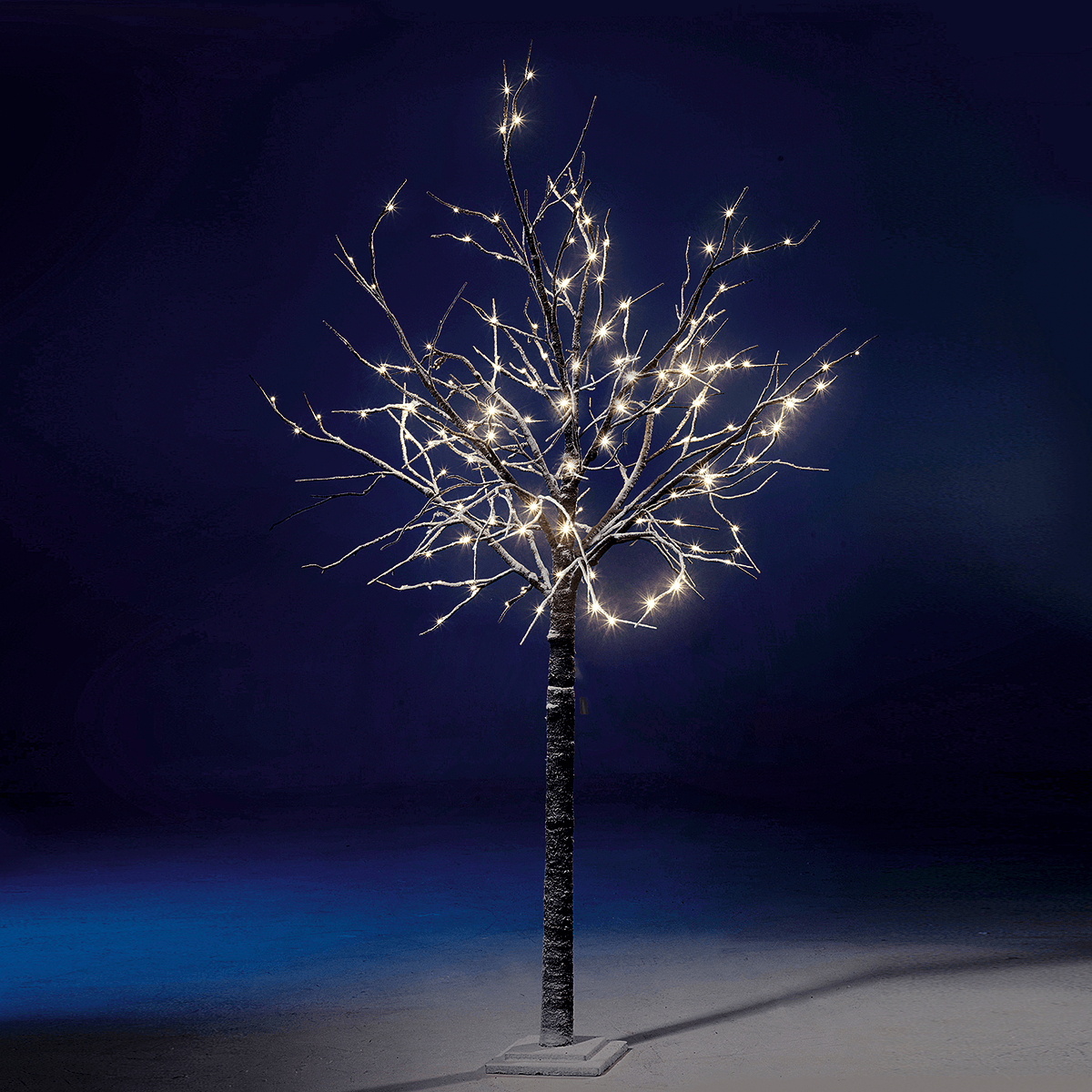 LED Baum Winterzauber Silberner Lichterbaum Innen Außen Deko Garten  Weihnachten