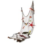 Maritime fishing net with sea animals - 0