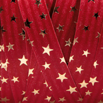 Poly-Ringelband "Sterne" 10 mm, 100 m, rot - 1