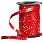 Poly-Ringelband "Sterne" 10 mm, 100 m, rot - 0