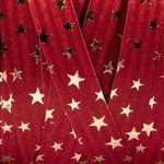 Poly ring ribbon "Stars" 10 mm, 100 m, red - 1