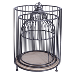 Étagère cage à oiseau, haut. 140 cm, noir - 4