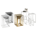 Metal table set gold 4 parts - 1