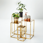 Metal table set gold 4 parts - 2