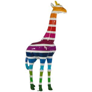 Girafe déco haut. 190 cm, multicol.