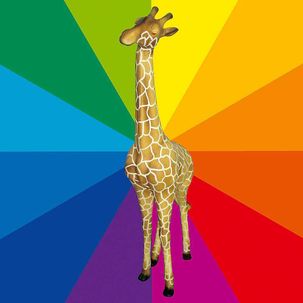 Girafe déco haut. 190 cm, couleur au choix