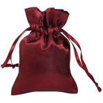 Sachet en satin 10 cm, 30 pces, bordeaux - 0