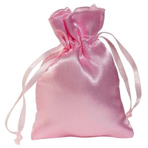 Sachet en satin 10 cm, 30 pces, rose