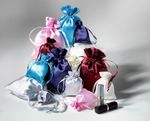 Satin sachets 18 cm, 30 pcs, silver - 1