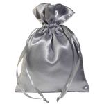 Sachet en satin 18 cm, 30 pces, argent - 0