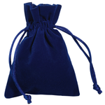 Satin sachets royal blue, 10 cm, 30 pcs - 0