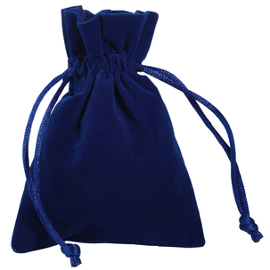 Satin sachets royal blue, 10 cm, 30 pcs