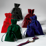 Satin sachets black, 10 cm, 30 pcs - 1