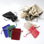 Satin sachets black, 10 cm, 30 pcs - 2