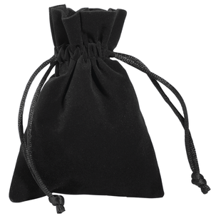 Samtsäckchen schwarz, 10 cm, 30 Stück