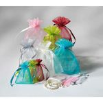 Organza sachets 18 cm, 50 pcs, silver - 1