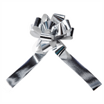 Noeud préparé métallique, Ø 10 cm, argent - 0