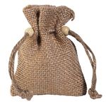 Petit sac en jute, 10 cm, nature - 0