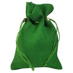 Petit sac en jute, 18 cm, vert - 0