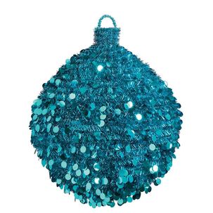 Decorative ball Tinsel, Ø 100 cm, turquoise