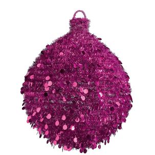 Dekokugel Tinsel, 100 cm Ø, pink