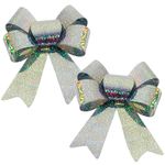 Decorative ribbon made of foil, 18 x 15 cm (L x W), silver - 0